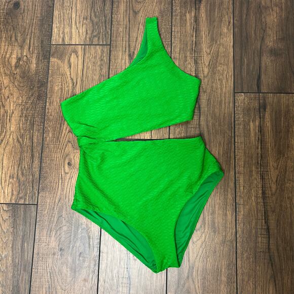 Victoria's Secret Swim Texture The Monokini One-Piece Bathing Suit XL Jade Green - Picture 3 of 7